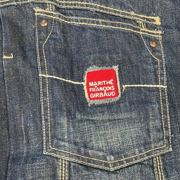 Marithe Francois Girbaud Denim Jean Trucker Jacket Distressed Cotton XXXL - Picture 11 of 11